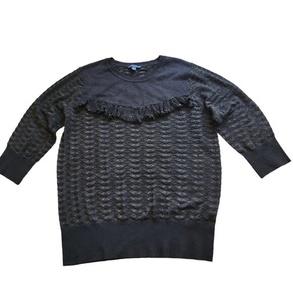 Tommy Hilfiger black metallic ruffle sweater size XXL - Picture 1 of 4